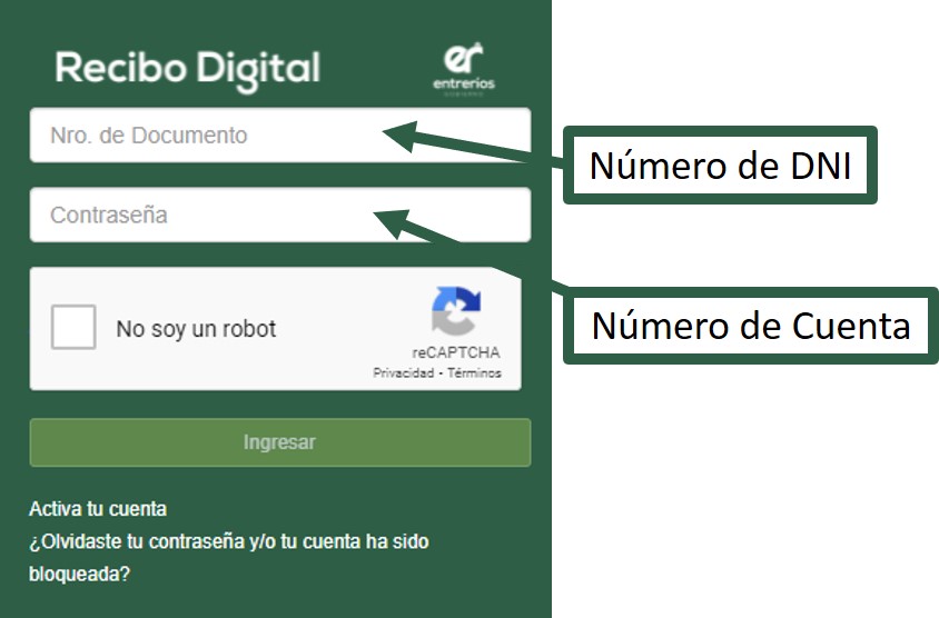 registro recibo digital Entre Ríos

